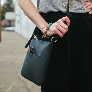 ABLE Susan Leather Crossbody purse
